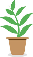 Pot with plant Vectors