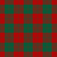 Green, Red Tartan Weave Pattern - Tile