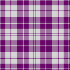 White, Purple Tartan Weave Pattern - Tile