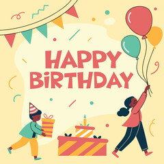 Obraz premium birthday party invitation