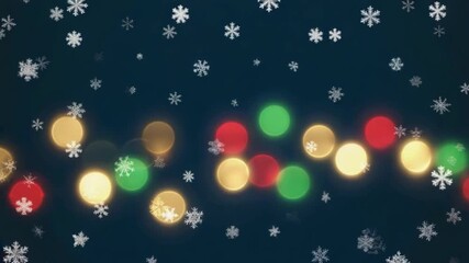 Christmas lights and snowflakes - Powered by Adobe