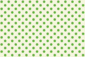 abstract Green colour polka dots on Beige colour background pattern design.