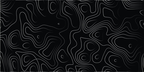 Abstract topographic contour map in monochrome with grayscale gradient for background or design use