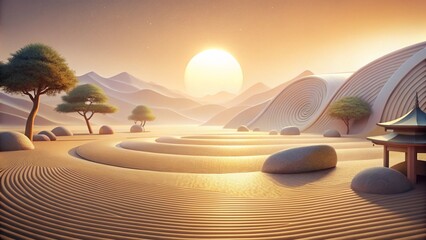 UFOs Over Orange Desert Landscape