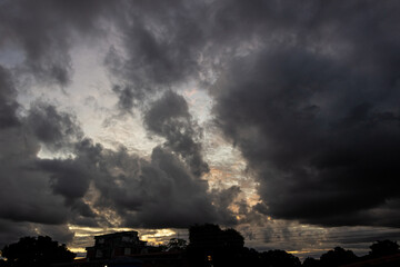 Cloudscape, Colored Clouds at Sunset