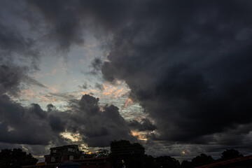 Cloudscape, Colored Clouds at Sunset