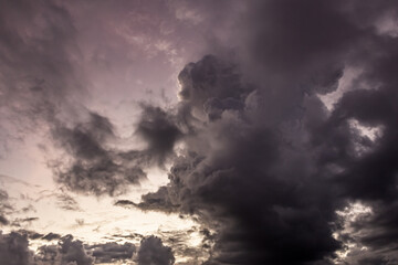 Cloudscape, Colored Clouds at Sunset