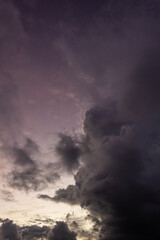 Cloudscape, Colored Clouds at Sunset
