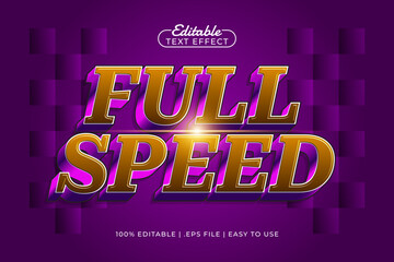 full speed editable text effect with a speed and sport text style