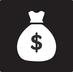A money bag with dollar icon illustration