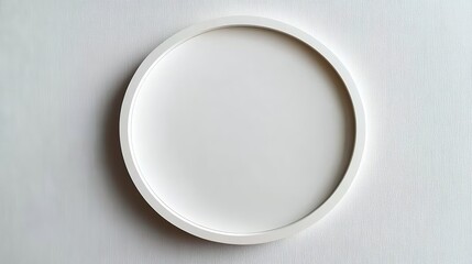 Minimalist White Circular Wall Decor Plaque Modern Simple Interior Design Wall Hanging Round Geometric Home Decor Element