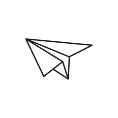 Paper Plane Icon, vector Paper Plane Message Vector Icon, flying paper airplane icon.eps