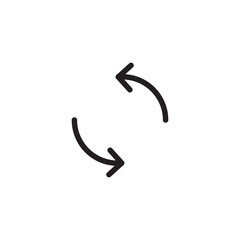Reload Icon. Repeat business change cycle, vector flat black simple illustration for web and app..eps