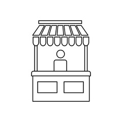street vendor icon, Sales booth symbol Icon. Web app linear illustration for web and app..eps