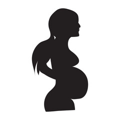 Suitable in pregnancy icon, vector Pregnant template illustration for web and app..eps