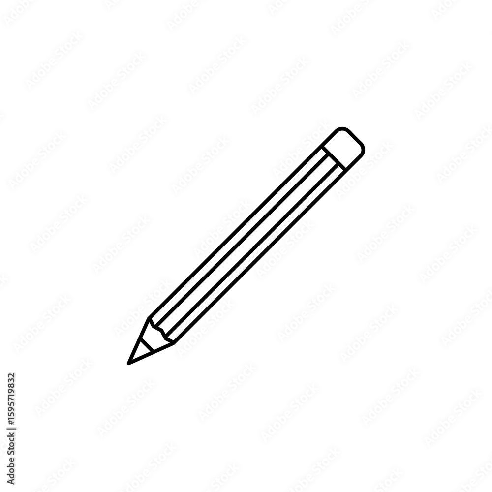 Poster vector pencil icon, vector flat simple illustration for web and app..eps