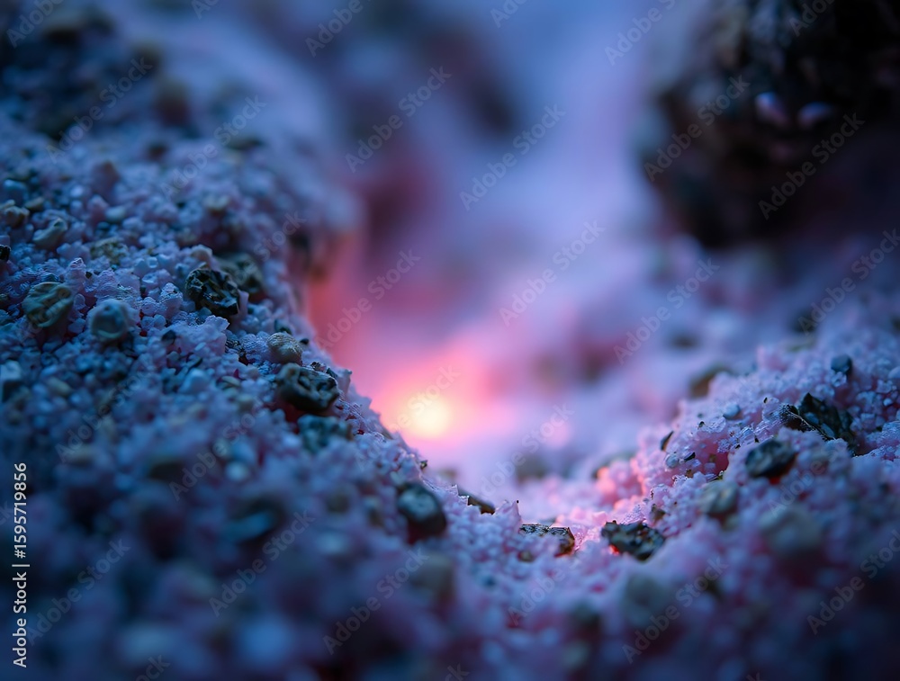 Aufkleber abstract pink salt texture with a glow in the background creating depth and mystery