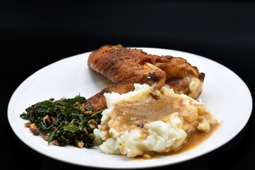 perfectly cooked, golden-brown turkey wing seasoned to perfection