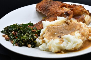 perfectly cooked, golden-brown turkey wing seasoned to perfection