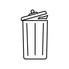 Waste Bin icon vector, Trash bin icon, Recycle Bin Icon on white background..eps