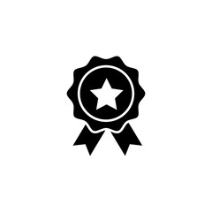 Best seller icon. Premium quality product icon, vector medal with star symbol on white background..eps