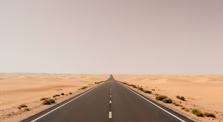 Naklejka premium Road Through Desert Landscape