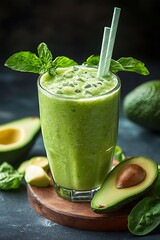 Creamy Avocado Green Smoothie.