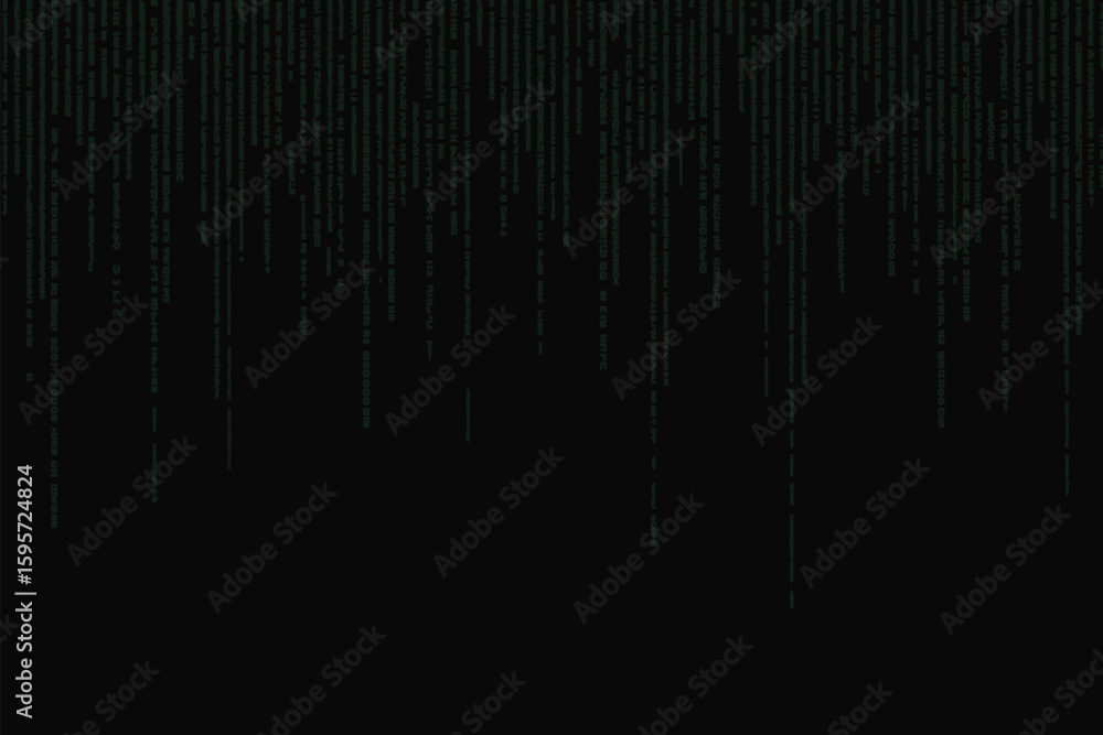Poster a dark background with vertical lines of light fading into the darkness from the top of the frame