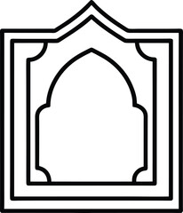 Clean line art icon set featuring a wall art frame