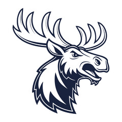moose head logo vector design.