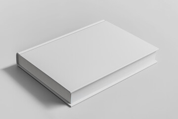 White Clean Book Cover Mockup Isolated