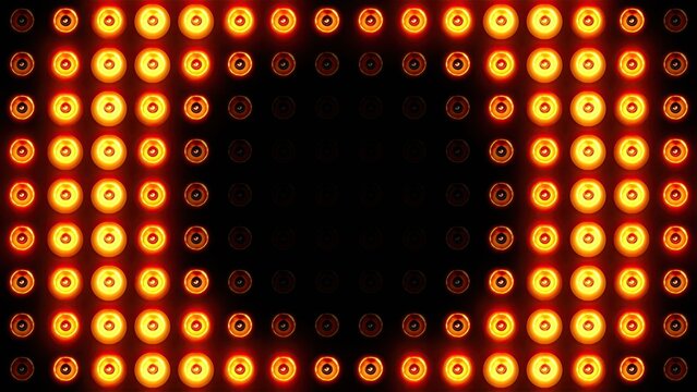 Vibrant Orange Lights Illuminated on a Dark Background