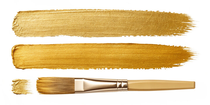 Elegant Realistic Gold Paint Brush Strokes &ndash; Transparent Background Set of 3
Luxurious Metallic Gold Brush Stroke Collection for Premium Design Projects