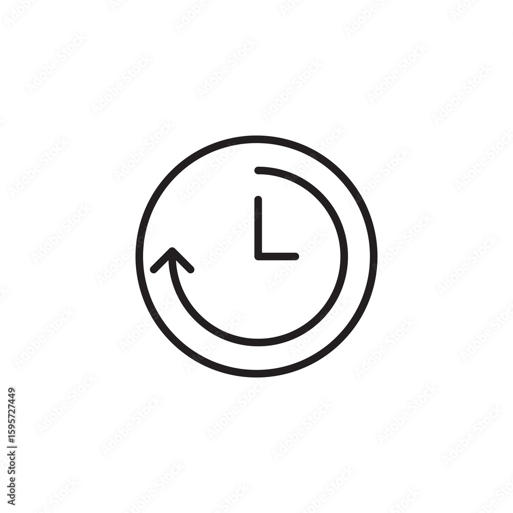 Poster duration icon vector, simple linear illustration for web and app..eps