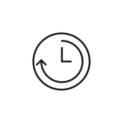 Duration icon vector, simple linear illustration for web and app..eps