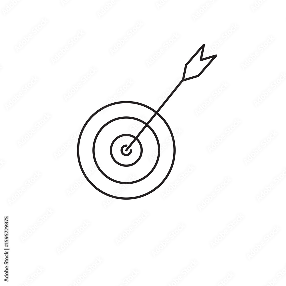 Poster objectives icon vector , goal setting icon linear illustration for web and app..eps