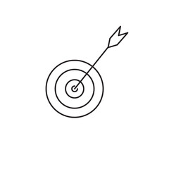 objectives icon vector , Goal setting icon linear illustration for web and app..eps