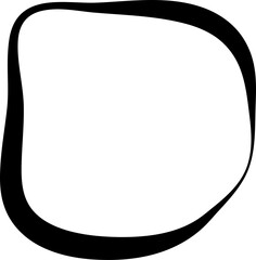 Line brush circular design. Geometric shape element