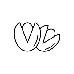 pistachio icon vector logo, simple illustration for web and app..eps
