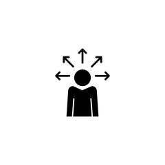 Self awareness icon vector, simple flat black trendy style illustration for web and app..eps