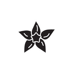 Vanilla icon vector logo, vector flat black simple illustration for web and app..eps