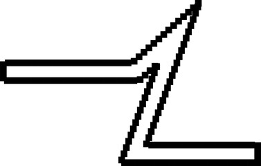 Pixel line creative design digital. Element 8 bit retro