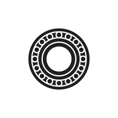 Ball Bearing Icon symbol. Vector bearings mechanism on white background..eps