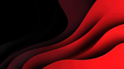 Abstract red and black wavy design