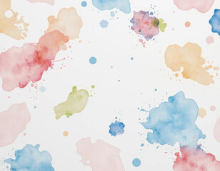 Abstract Paint Splatters on White Wall