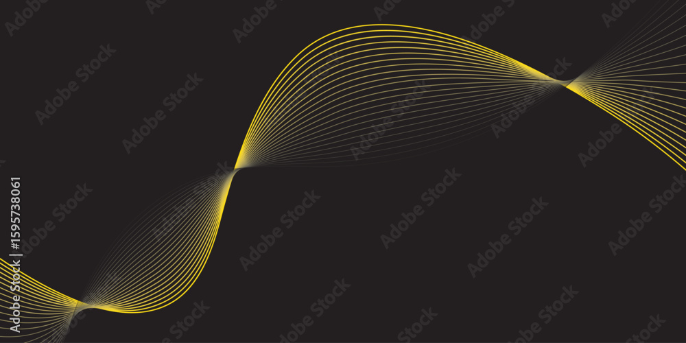 Fototapete Abstract wave stripe element for design. Business background lines wave abstract stripe design. abstract technology particles lines mesh.