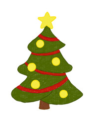 christmas tree isolated on white