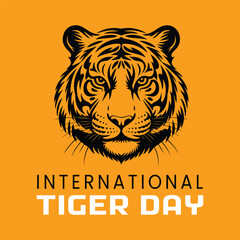 International Tiger Day celebrating illustration design