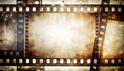 フィルムグレインとスクラッチが入った35mmネガフィルム風背景