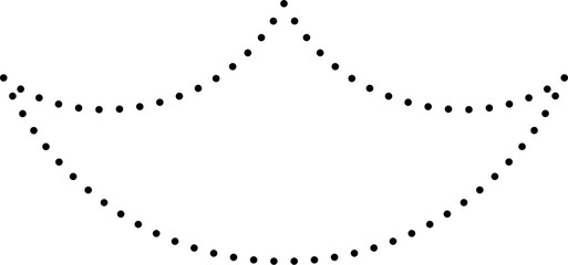 Triangle dotted line shape. Geometric element